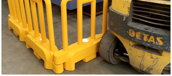 Gele verkeersdrempel 80 mm met kabelgoten