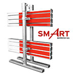Rode kunststof barrier 150XR (150x40x55cm)