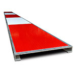 Rode kunststof barrier 120 (120x40x80cm)