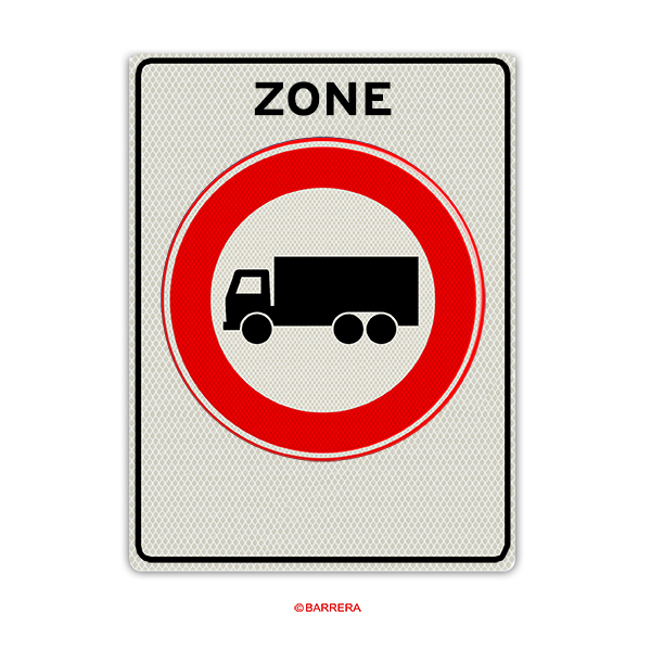 Zone gesloten voor vrachtwagens