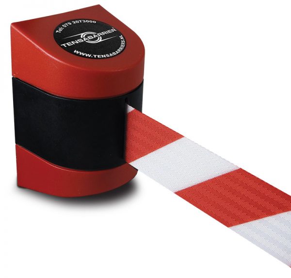 wandcassette rood wit afzetlint