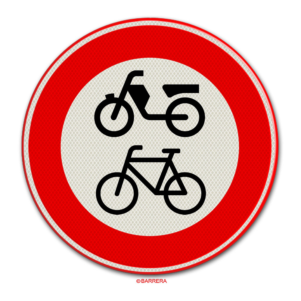 Renderen Gunst knijpen Verkeersbord gesloten voor fietsen en bromfietsen C15