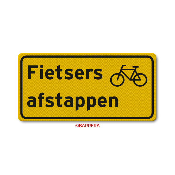 fietsers afstappen