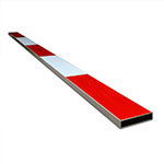 Flexpaal Rood Wit Klasse 2 Ø60mm incl. voetplaat