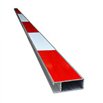 Flexpaal Rood Wit Klasse 2 Ø60mm incl. voetplaat
