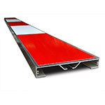 Rode kunststof barrier B100 (100x40x50cm)