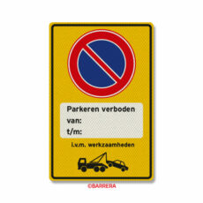 parkeren verboden met pijlen