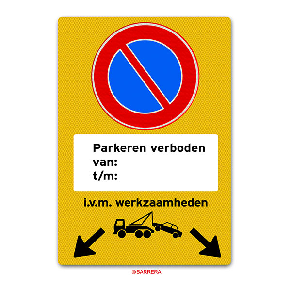 parkeren verboden pijlen