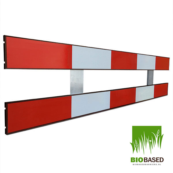 Rode kunststof barrier B100 (100x40x50cm)