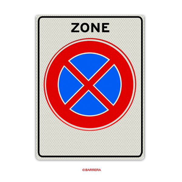 Zone verbod stil te staan.
