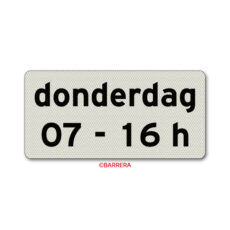 Datum en tijd onderbord