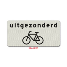 uitgezonderd fietsers