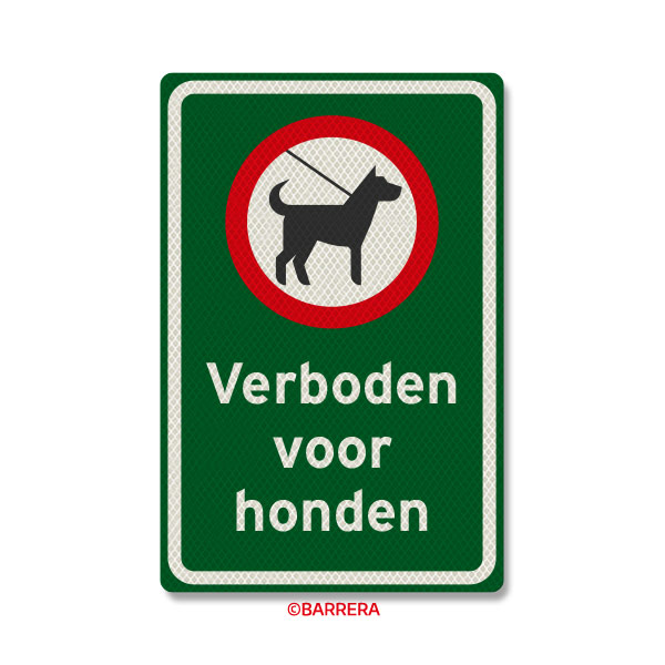 verboden voor honden bord