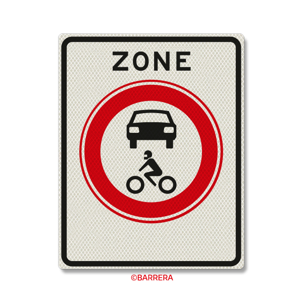 Zone gesloten voor alle motorvoertuigen