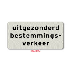 Uitgezonderd bestemmingsverkeer