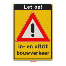 bouwverkeer in en uitrit