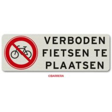 verboden fietsen te plaatsen bord