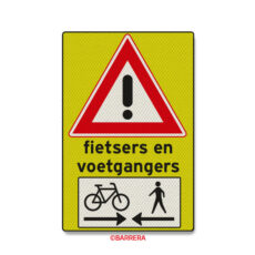 Fietsers en voetgangers van beide zijden