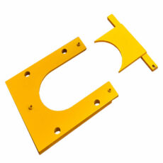 Vergrendel set voor afzetpalen met voetplaat