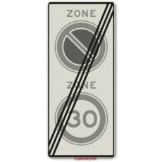 Einde Zone niet parkeren en 30 km