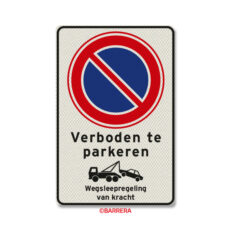 Verboden te parkeren bord