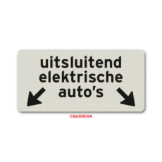 uitsluitend elektrische auto's bord