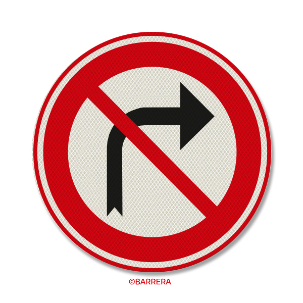 Rechts afslaan verboden