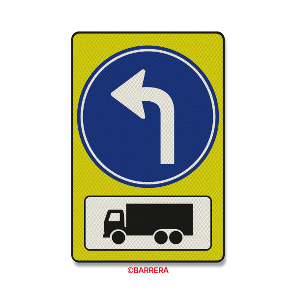 Vrachtverkeer verplicht linksaf