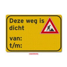Deze weg is dicht