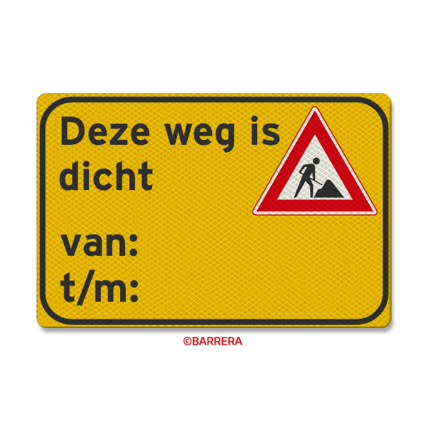 Deze weg is dicht