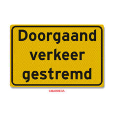 doorgaand verkeer gestremd