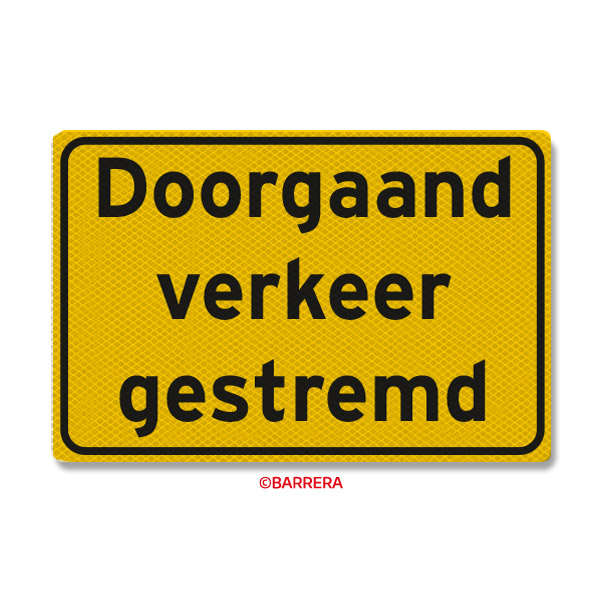 doorgaand verkeer gestremd