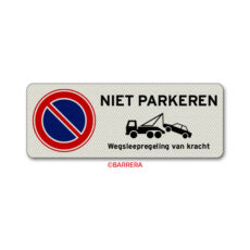 niet parkeren bordje