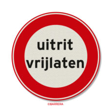 uitrit vrijlaten bord
