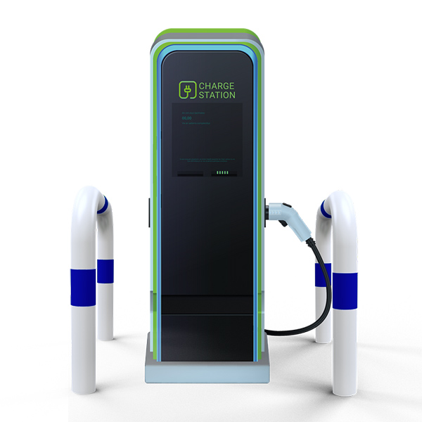 Witte beschermbeugel laadpaal