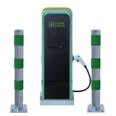 Verzinkte beschermpaal voor laadpaal