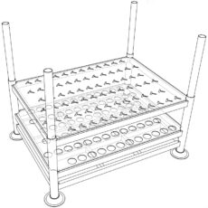 opslagrek grondpotten