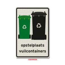 Opstelplaats vuilcontainers bord