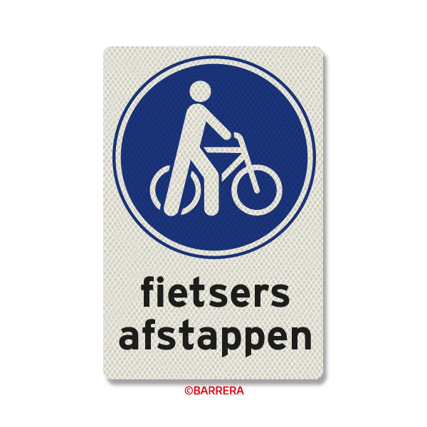 fietsers afstappen