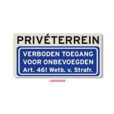 Privéterrein Verboden toegang