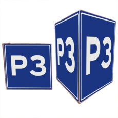 Parkeerplaats bord 3-zijdig 40 cm
