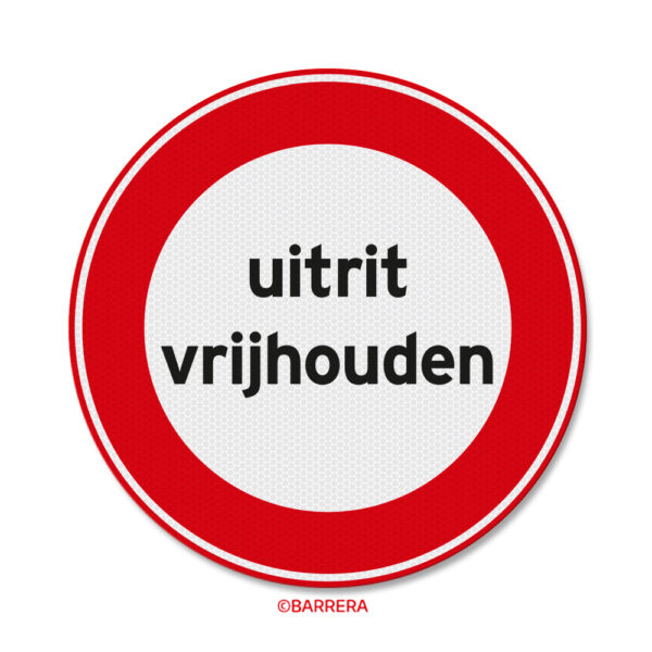 uitrit vrijhouden